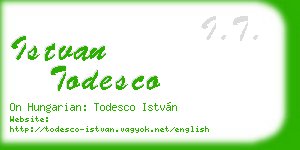 istvan todesco business card